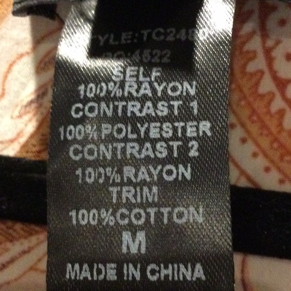 NWT GiGiO Fringed Peach/Brow Lg & Sm Floral Kimono - Picture 5 of 6